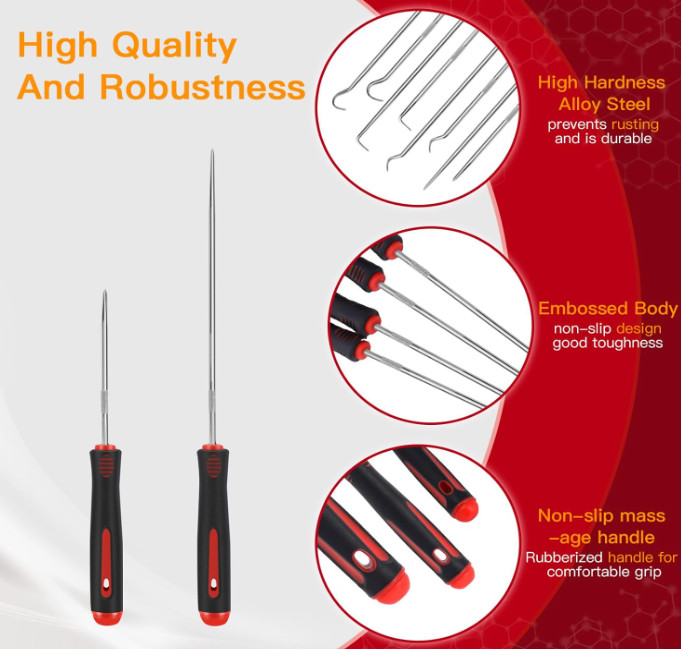 8 Piece Automotive Tool, Pick Set, Precision Oil Seal Pick Tool, Mechanical Devi