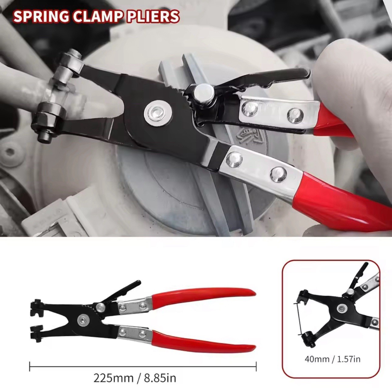 8pc Auto Hose Clamp Pliers Set Fuel Line Removal Tool Relay Clip Trim Kit