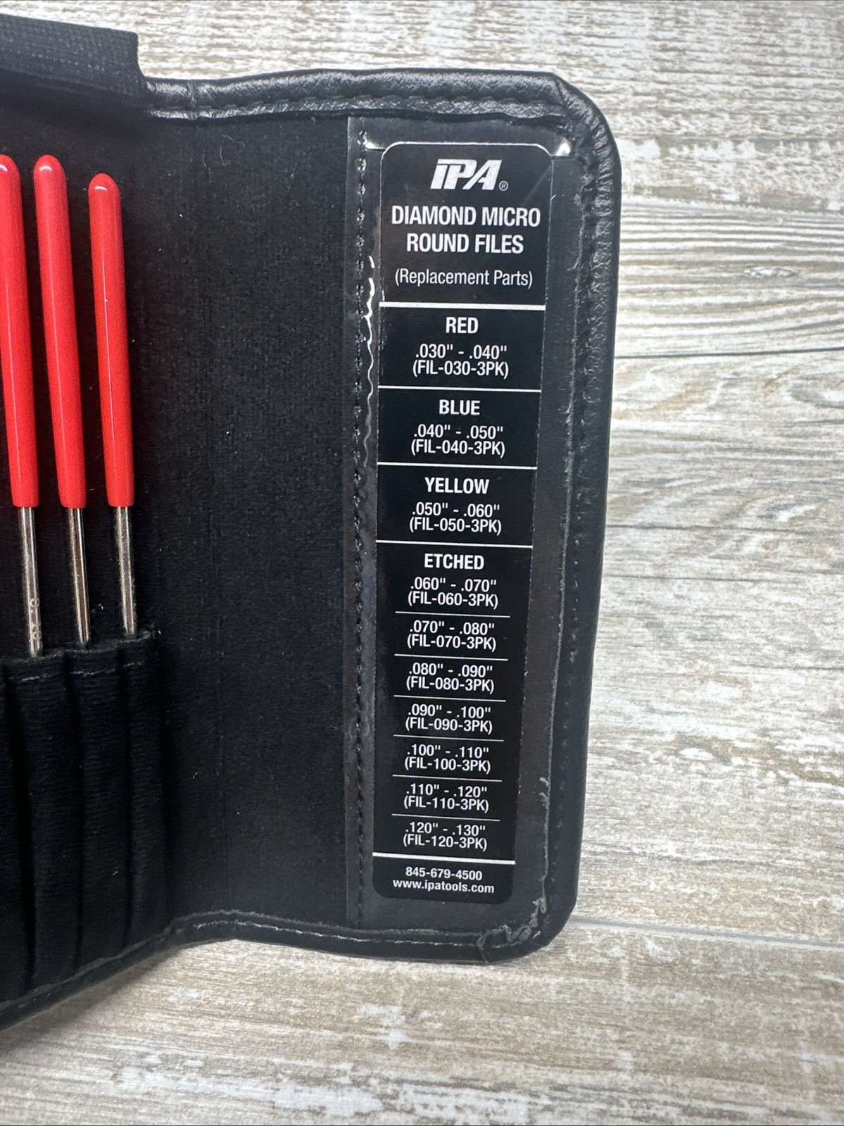 IPA 8042 DIAMOND FILES Micro-Round Terminal Chaser™ Set