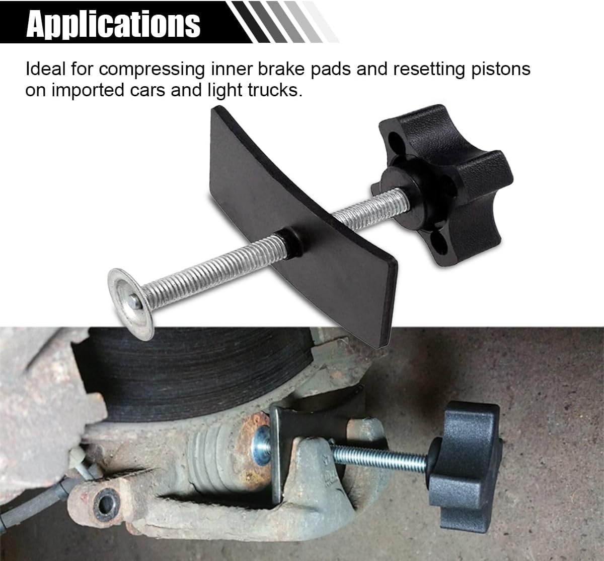 Brake Pad Spreader 360 Degree Swivel Joint Disc Brake Pad Separator Tool for Car