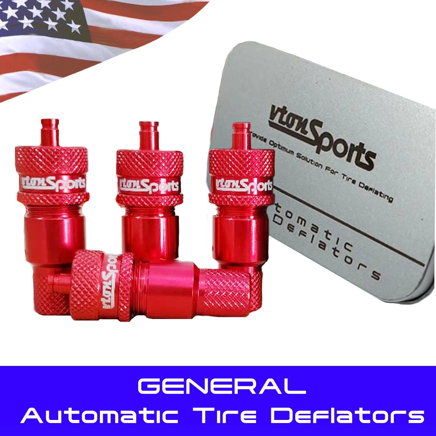 Vtonsports Automatic Tire Deflators 4 Pack Tire Deflators Offroad Accessories