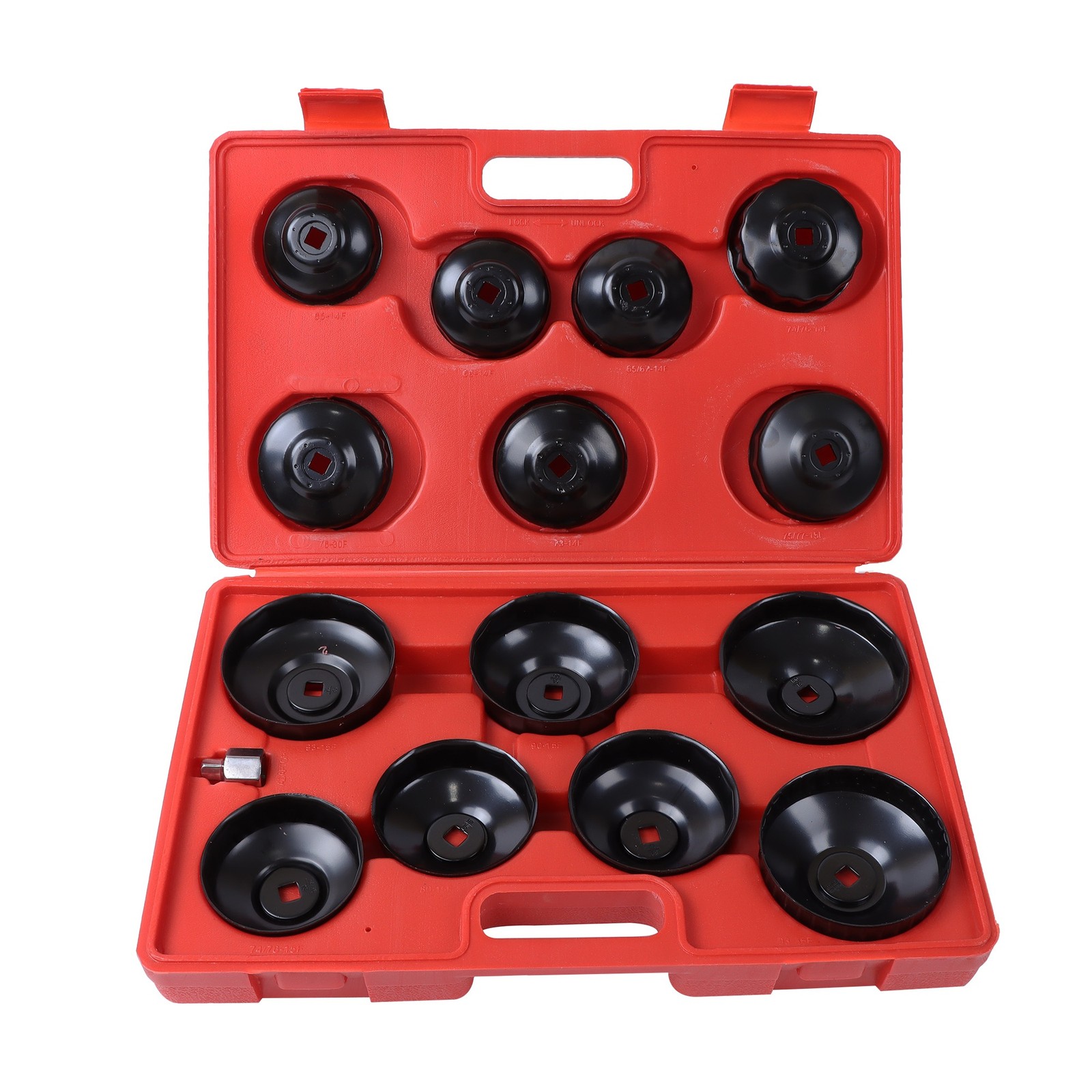 15Pcs Oil Filter Wrench Set Cup Type Removal Tool Socket Kit