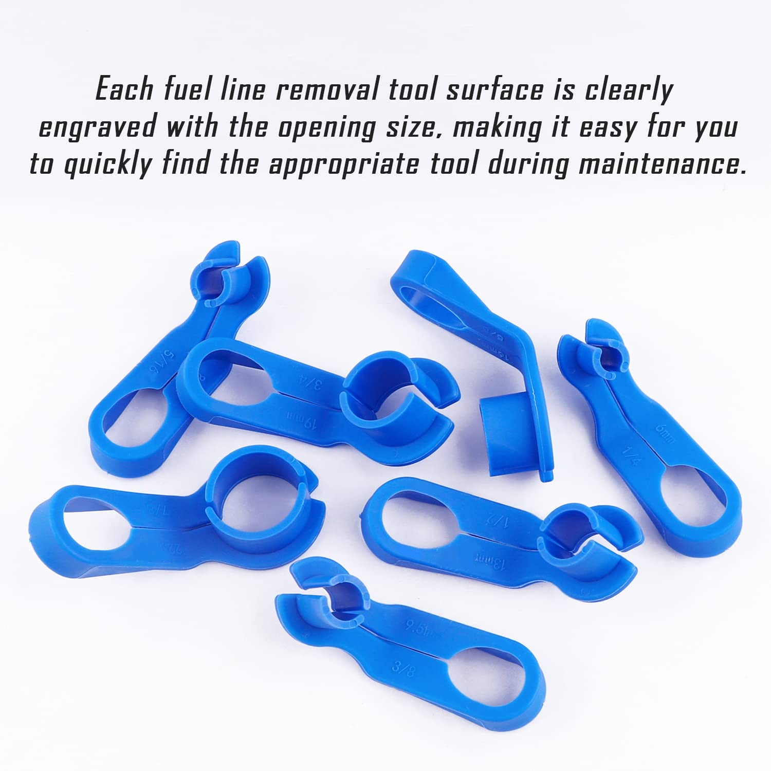 Salior 7PCS AC Fuel Line Disconnect Tool Set – 1/4 2.98*1.25*1.25 inch, Blue