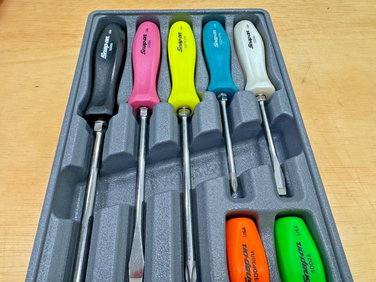 Snap-on Tools USA MULTICOLOR 7pc Hard Grip Combination Screwdriver Set SDDX70AMC
