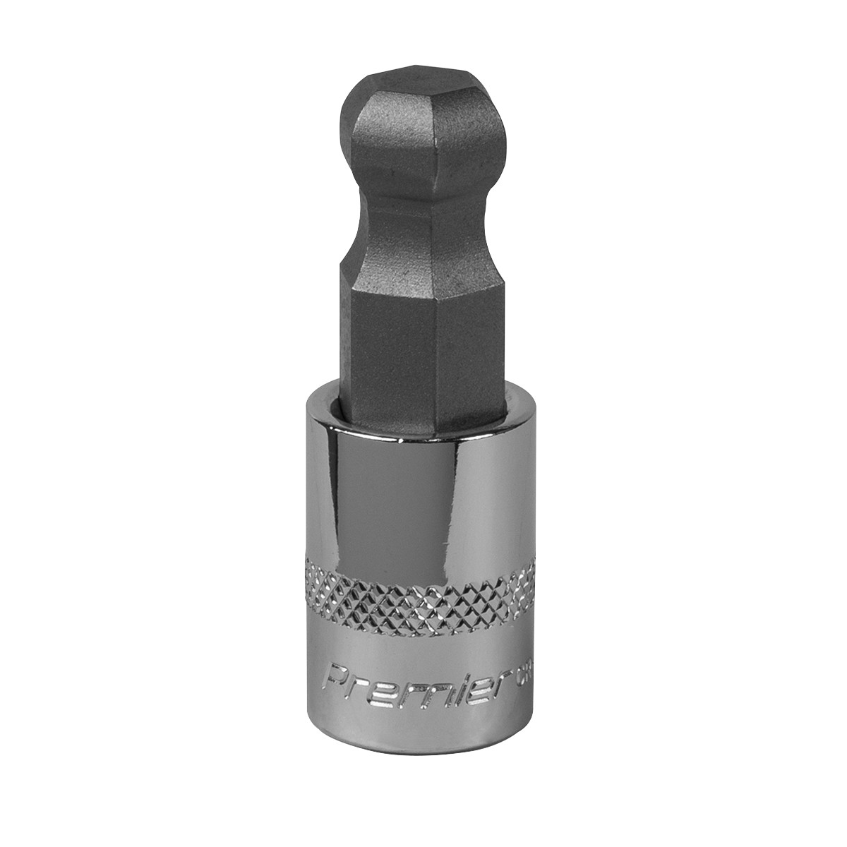 Sealey Ball-End Hex Socket Bit 12mm 3/8″ Square Drive Chrome Plated Tool SBBH009