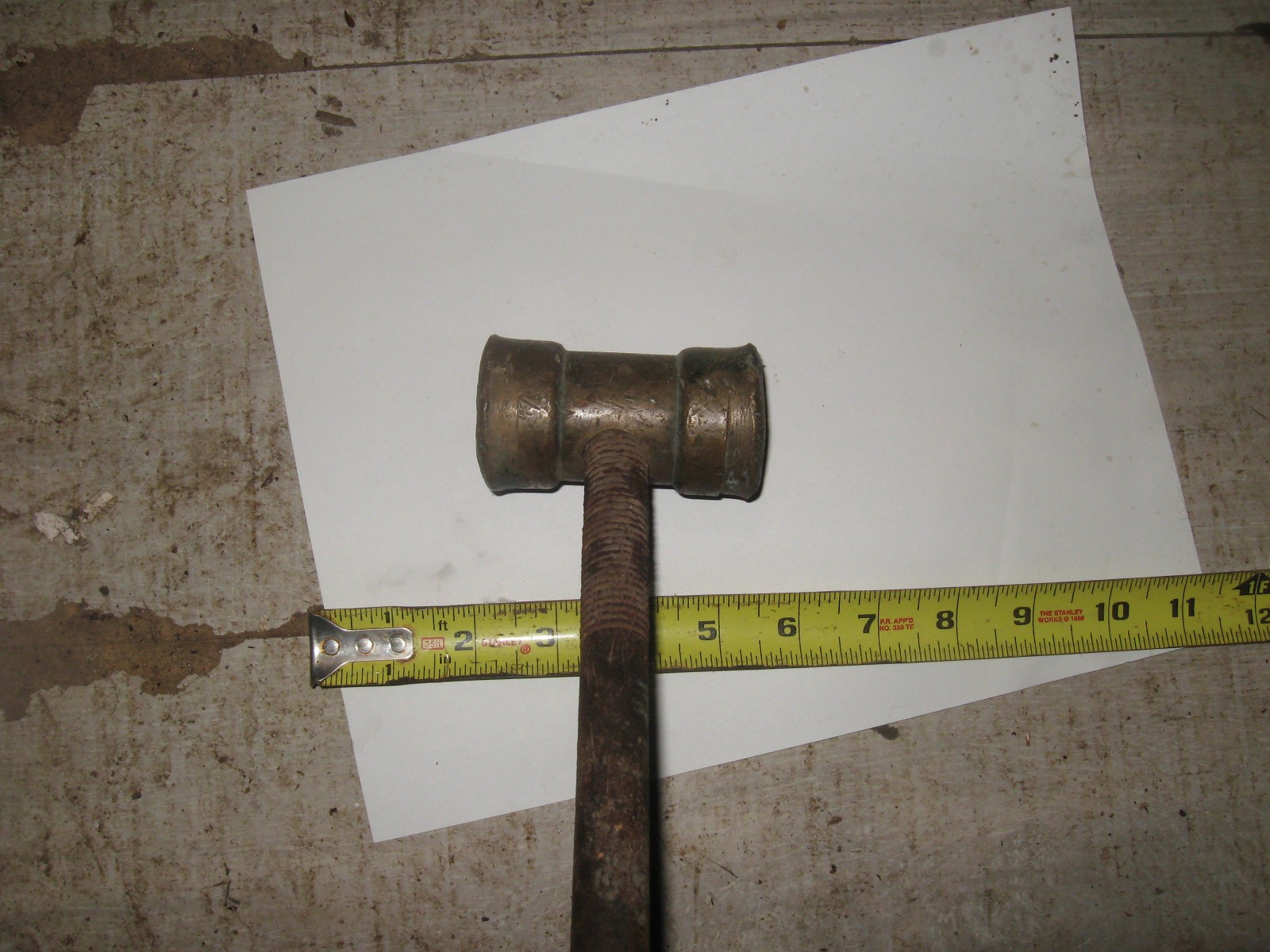 Snap-On ? USA MADE Vintage Brass Hammer MALLET 32 OZ 2 LB ? 3 LB 6 OZ