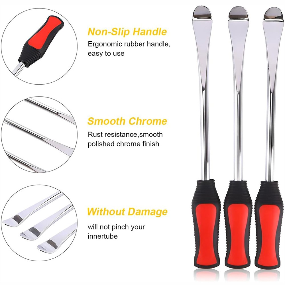 Professional Motorcycle Tire Changing Tool Steel Tire Spoon Lever Iron Tool Kit