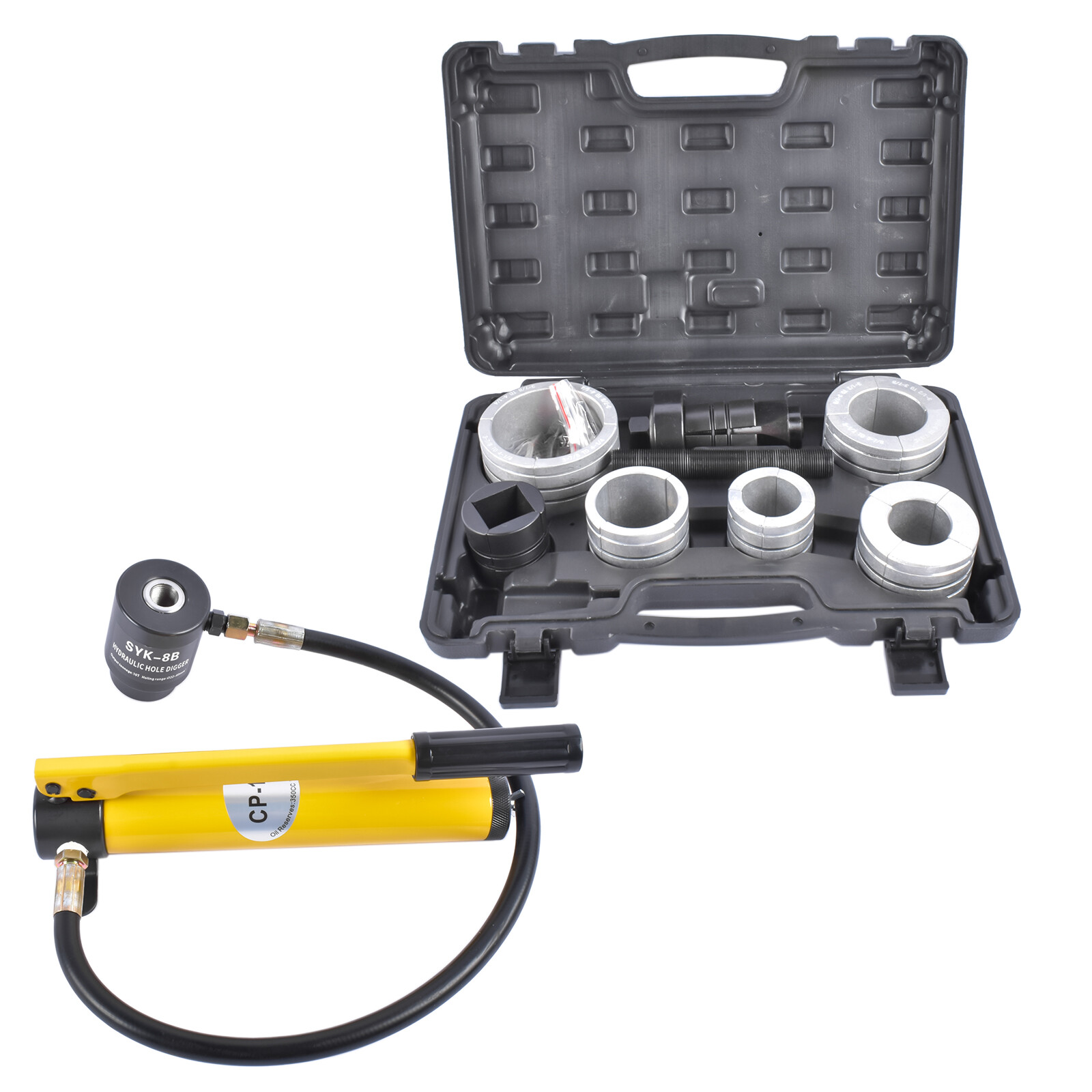 New Hydraulic Exhaust Pipe Stretcher Expander Kit with Collets 1 5/8″ to 4 1/4″