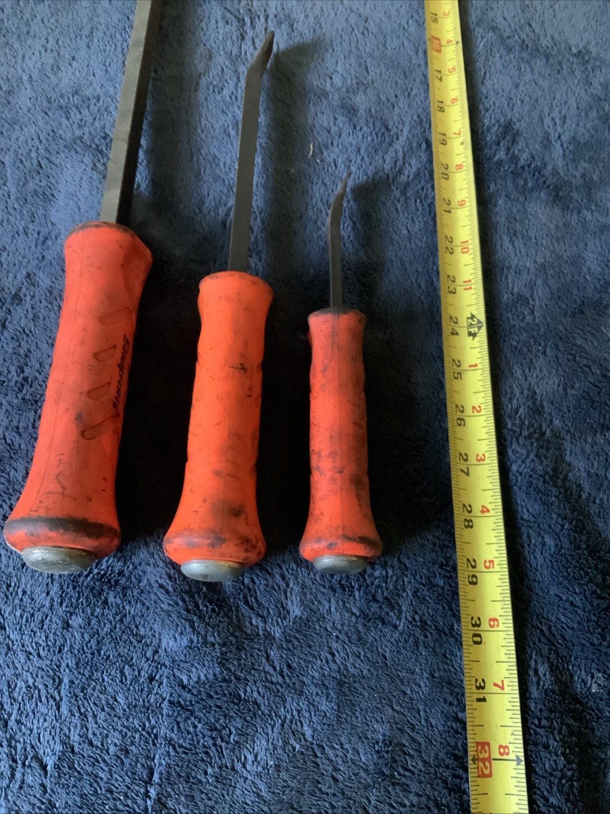 Snap On 3pc Striking Pry Bar Set, Used….orange…..