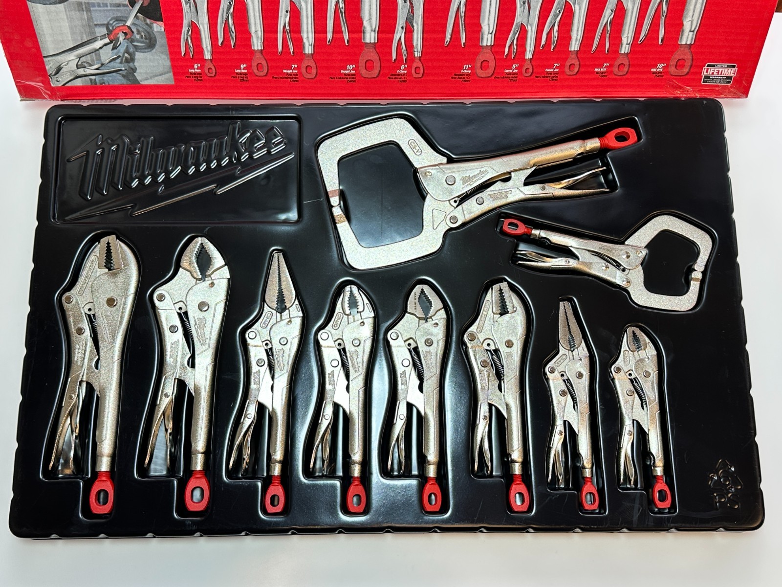 NEW Milwaukee Tool 10pc Torque Lock Master Locking Pliers & Clamp Set 48-22-3690