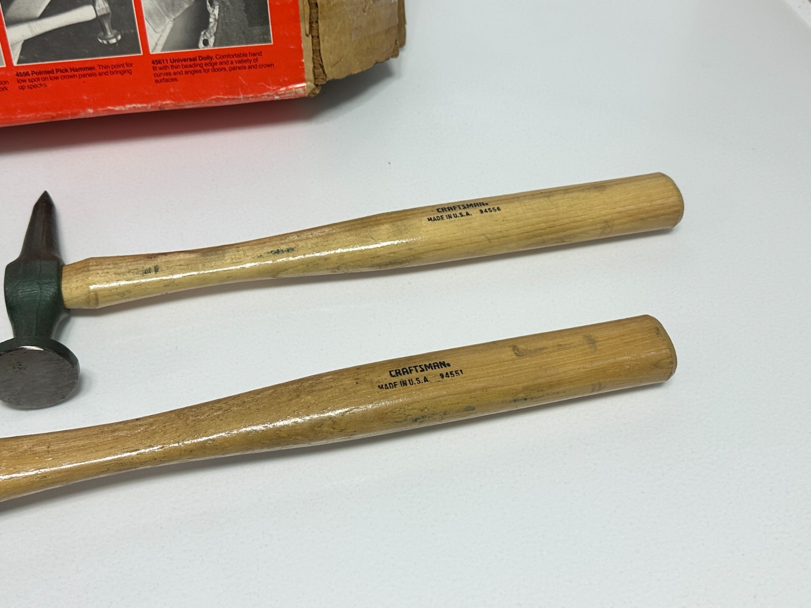 Sears Craftsman USA 45271 4pc Body & Fender Repair Set, Body Hammer & Dolly Pair