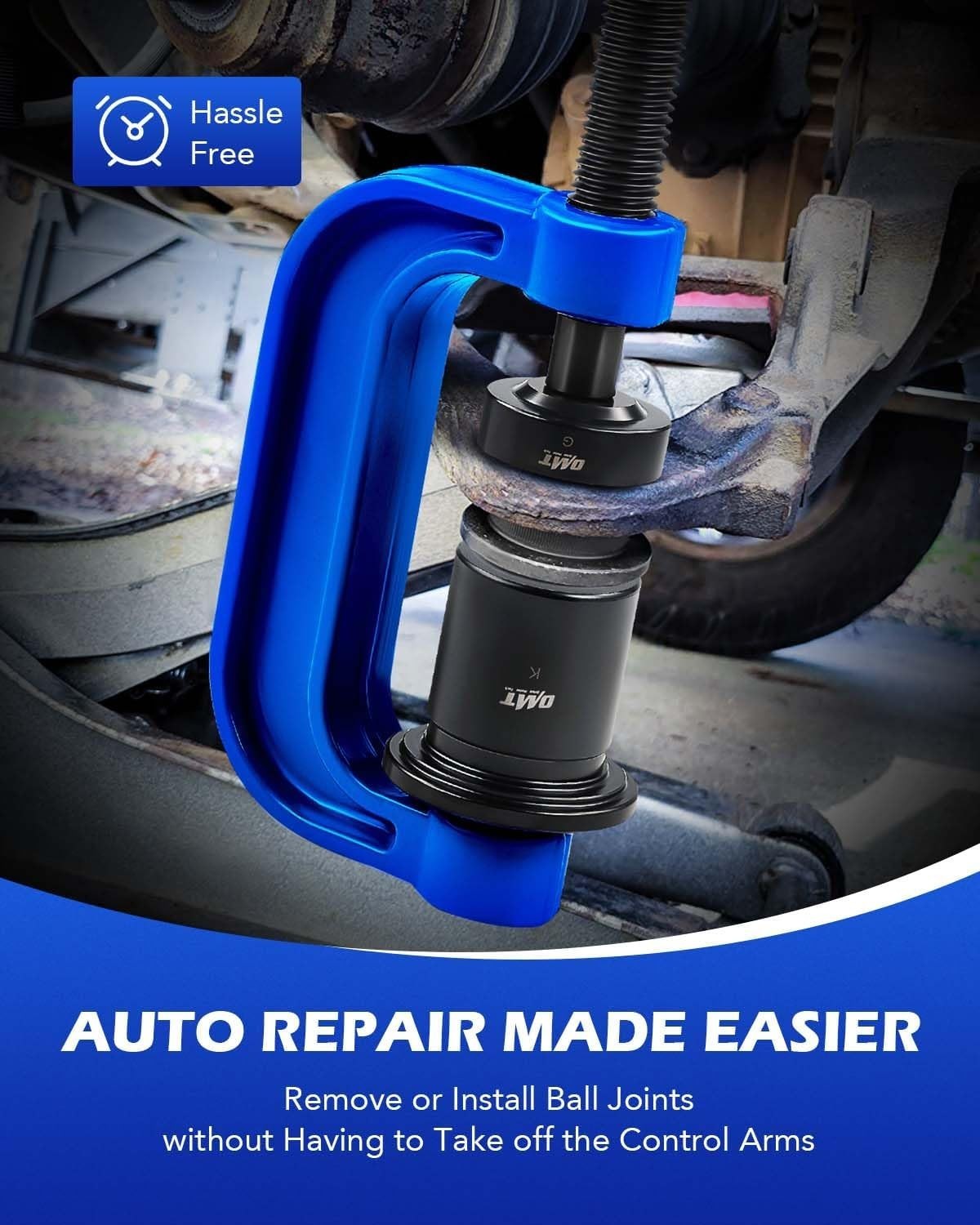 Orion Motor Tech Heavy Duty Ball Joint Press Removal Tool Kit w/ 4×4 Adapters