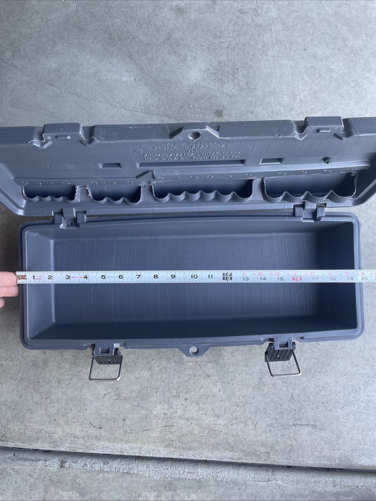 Vintage Craftsman USA 20″ Permanex Truck Box w/ Built in Socket Holders
