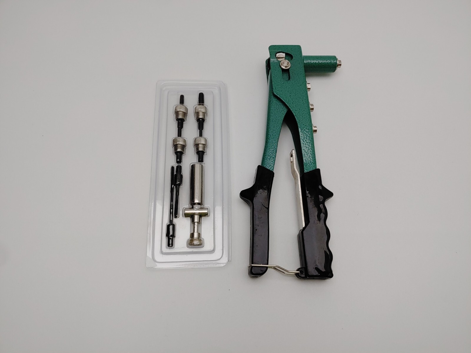 Threaded & Regular Blind Rivet Gun Kit 3/32″ 1/8″ 5/32″ 3/16″ Nose Pieces 4 Nut