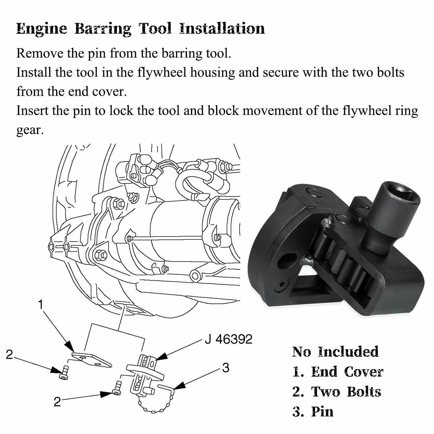 E-cowlboy Engine Barring Tool for Detroit Diesel DD13 DD15 DD16 Alternative