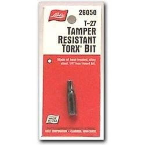 Lisle 26030 1/4in. Hex Tamperproof Torx Bit T-20