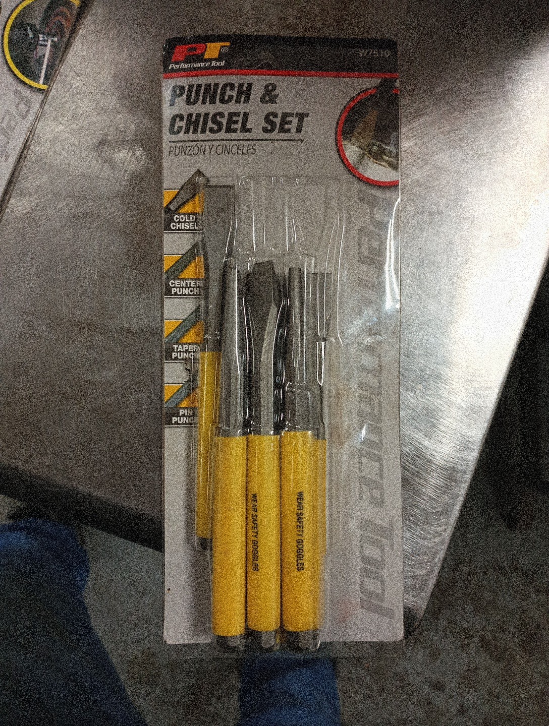 Performance Tool 7 pc. Punch & Chisel Set, High Carbon Steel, 1106