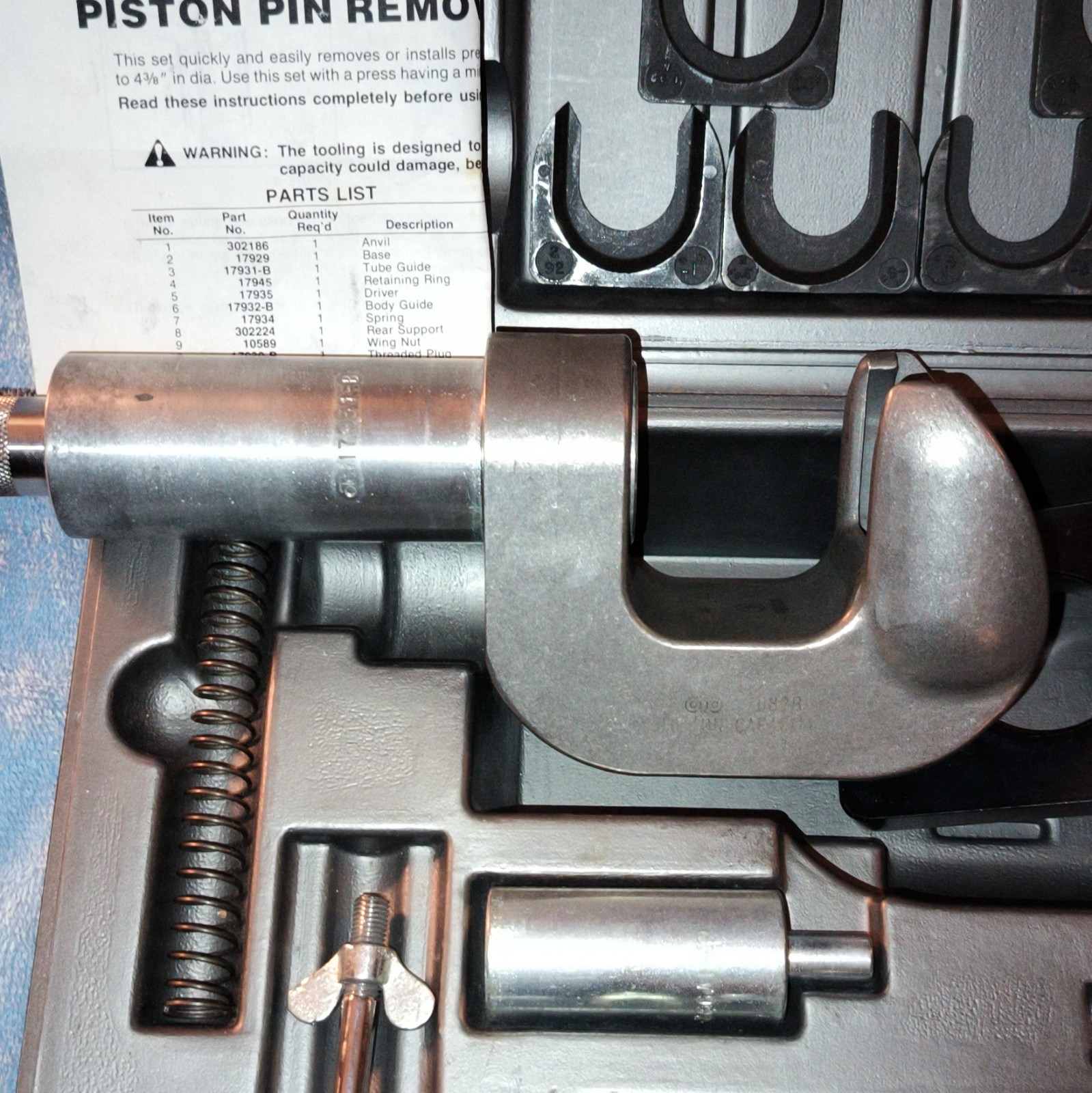 OTC 7082-B Piston Pin Removing/Installing Set – Complete, Clean!