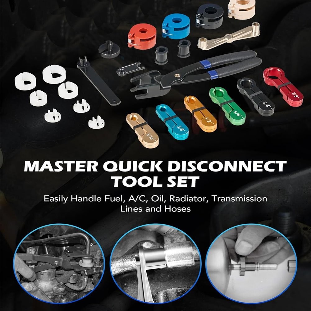 Fuel Line Disconnect Tool Set, 28 in 1 Master Quick Disconnect Tool Repair New