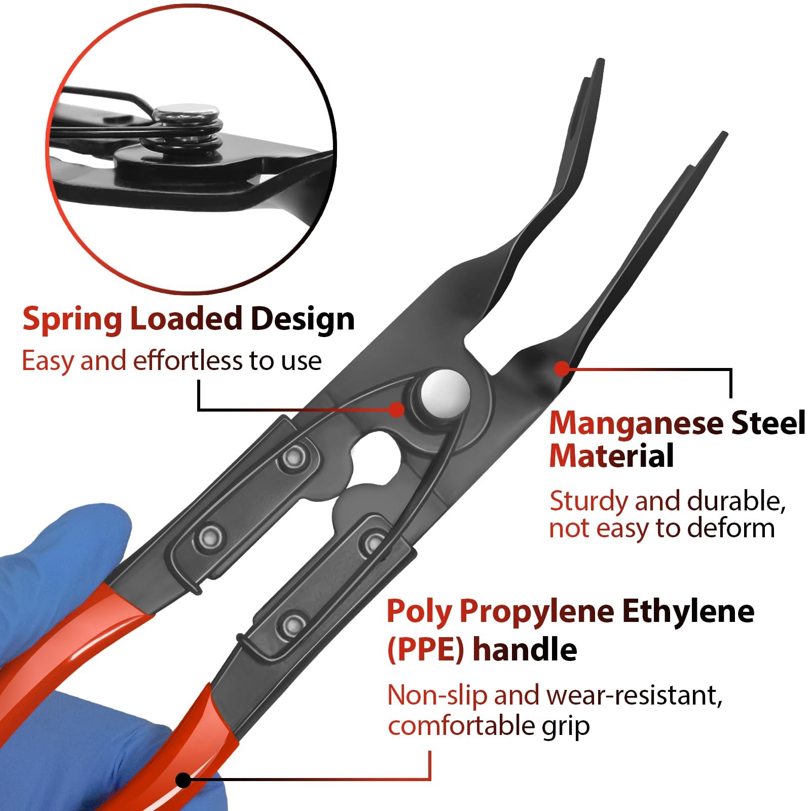 3 Pcs Auto Clip Pliers Set and Fastener Remover,Car Rivet Removal Pry Tool