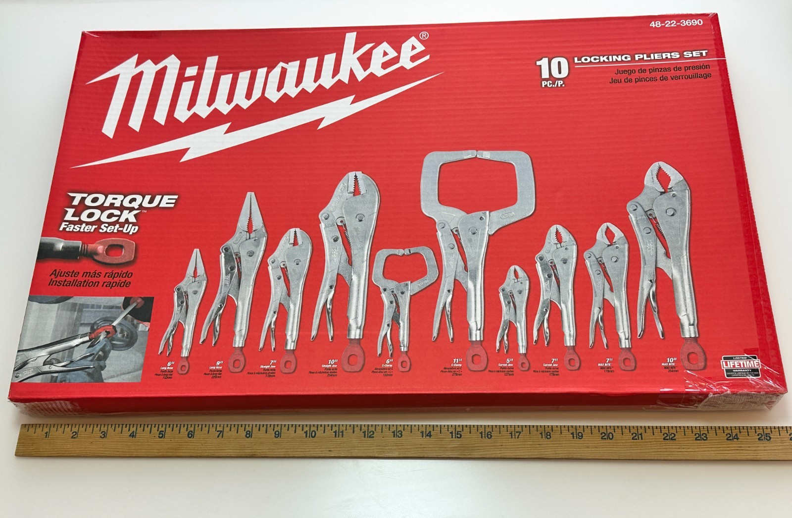 NEW Milwaukee Tool 10pc Torque Lock Master Locking Pliers & Clamp Set 48-22-3690