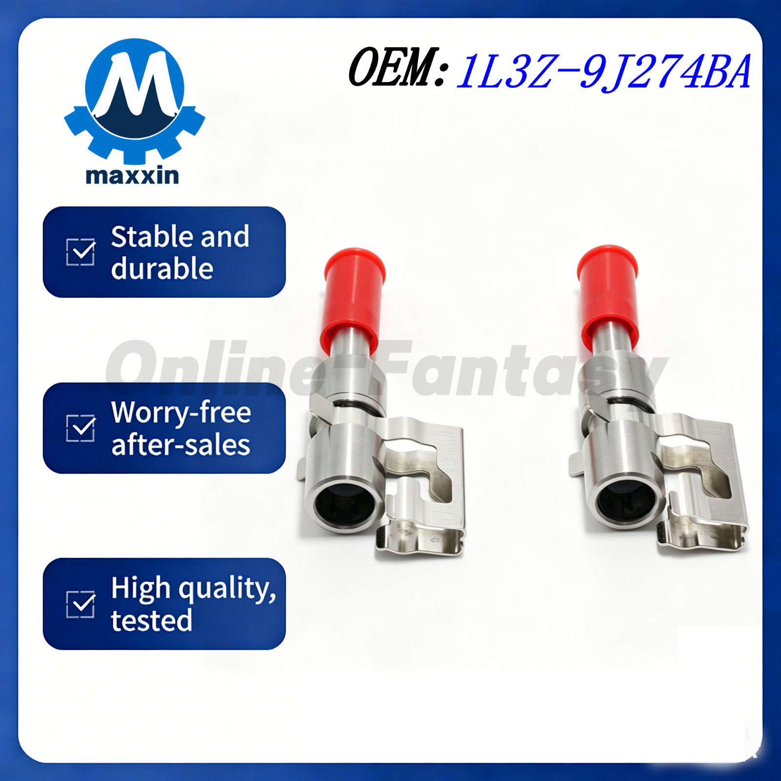 2PCS Fuel Line Check Valve Connector For Ford F150 F350 1999-2004 1L3Z-9J274BA