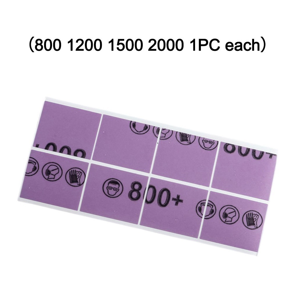 Silicon Carbide Sandpaper Kit 4Pcs 800 1200 1500 2000 Grit for Polishing
