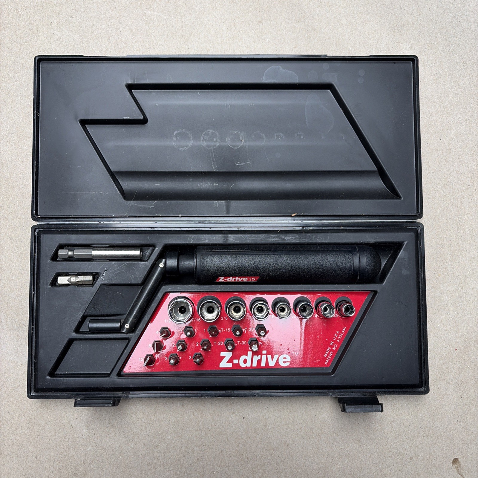 RHYS Z-drive Articulating Bit and Socket Speed Wrench Set Made in USA