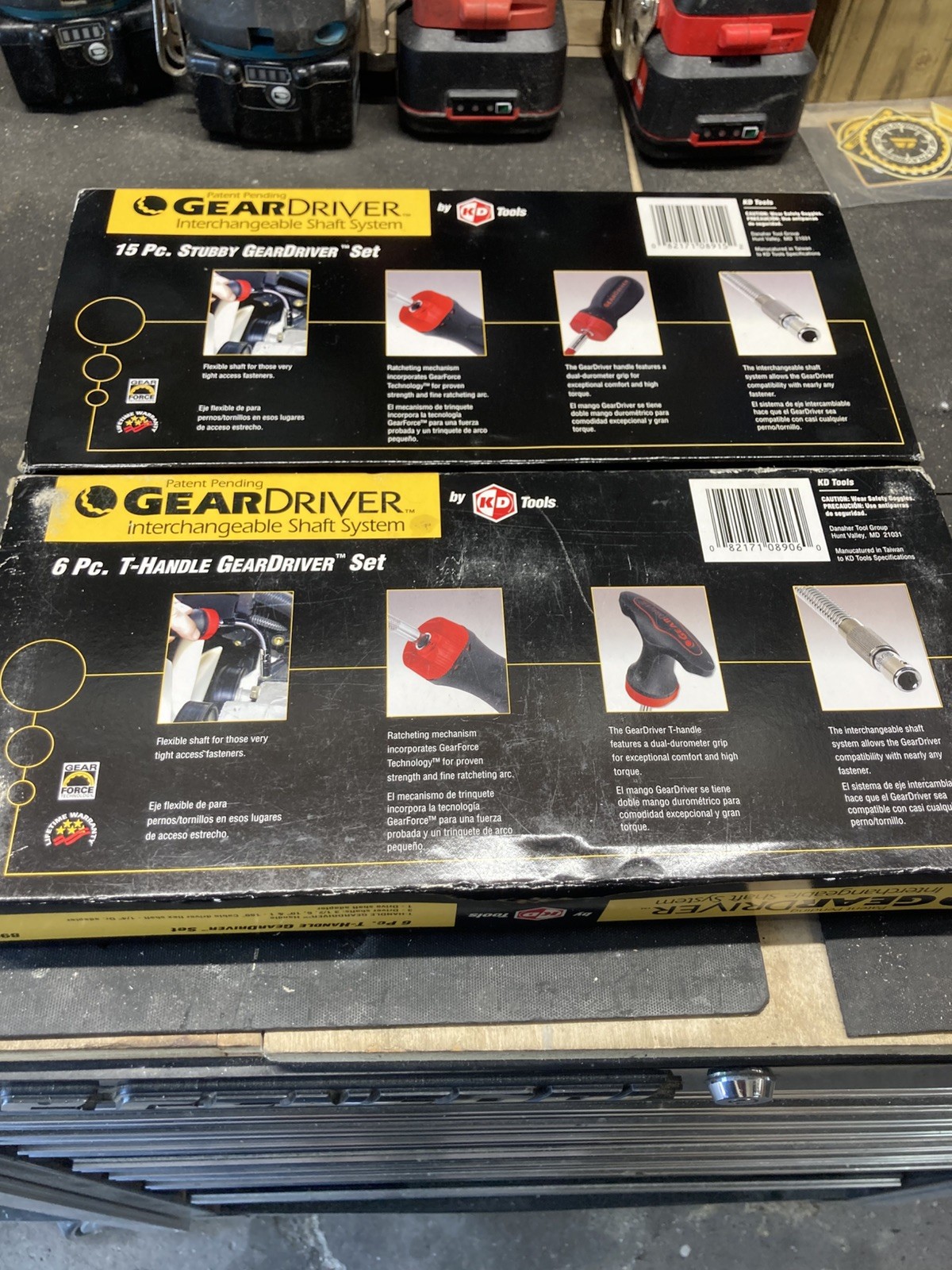 GearDriver Empty trays 6pc T-Handle Set #8906 15pc Stubby Set #8915 Gearwrench
