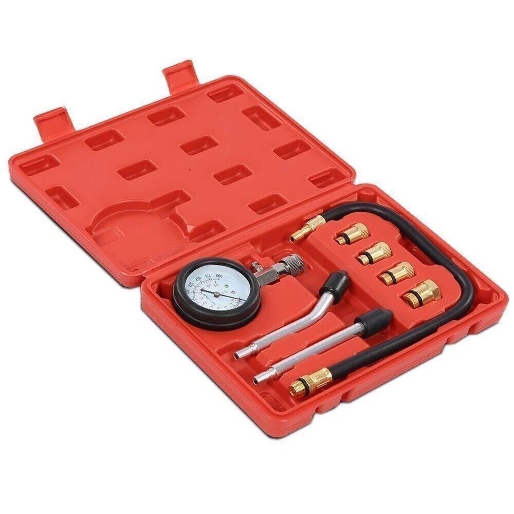 Engine Cylinder Compression Gauge Tester Kit Gas Engine Diagnostic Testing Tool