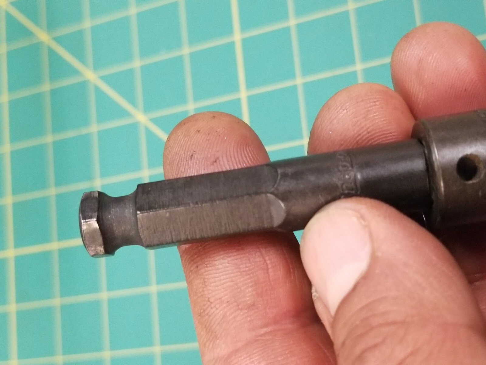 Vintage Snap-on 3/8″ Hex to 3/8″ Square Drive Power Adapter Pinned A3001A USA