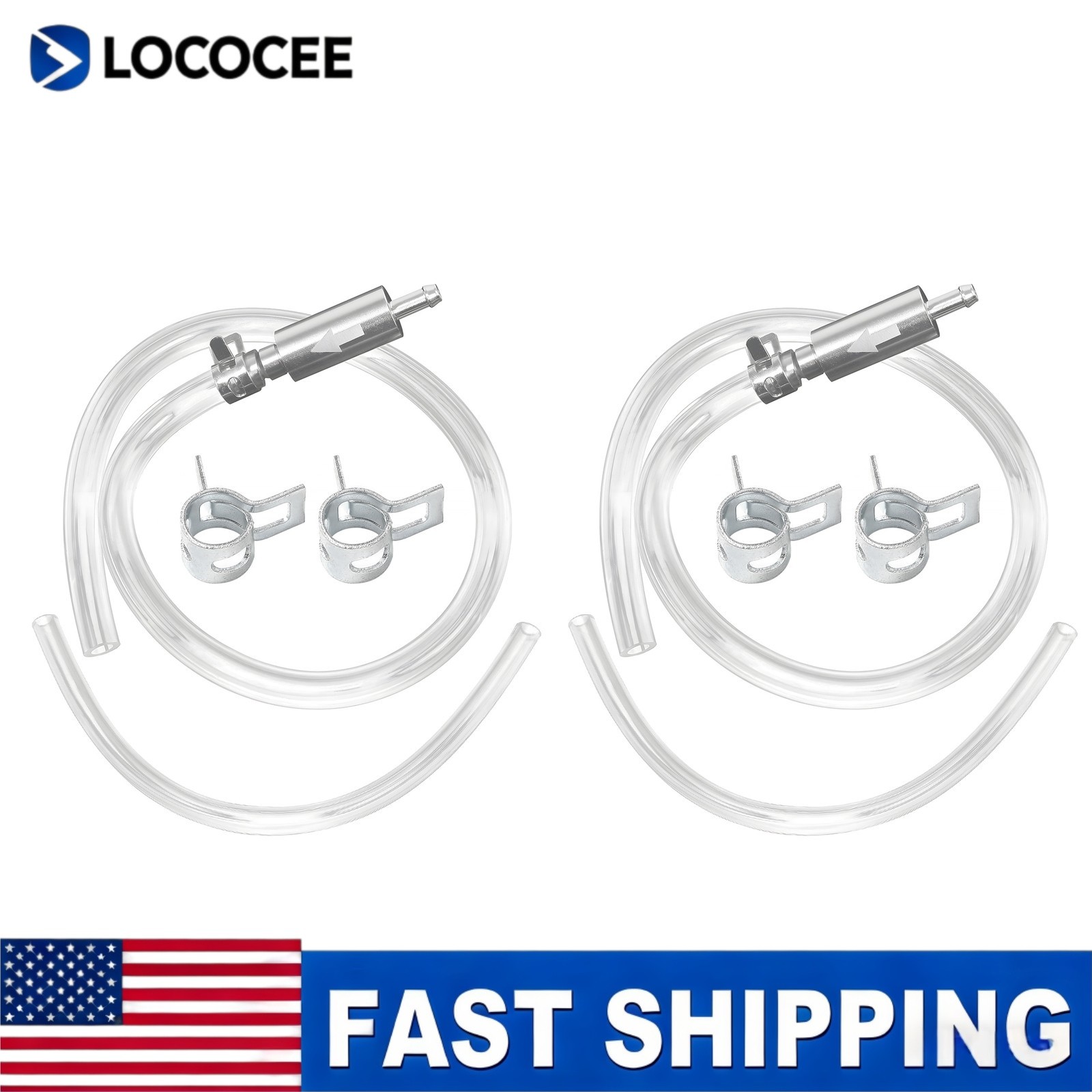 2 SET BRAKE BLEEDER HOSE ONE WAY CHECK VALVE TUBE BLEEDING TOOL KIT SILVER – US