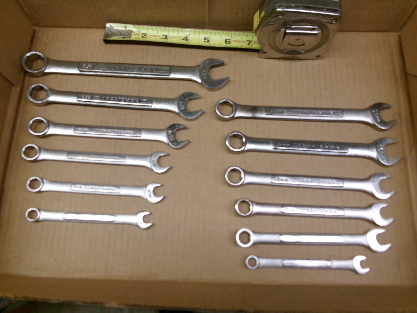 Craftsman 12-Piece 6-Point Metric Combination Wrench Set / Lot