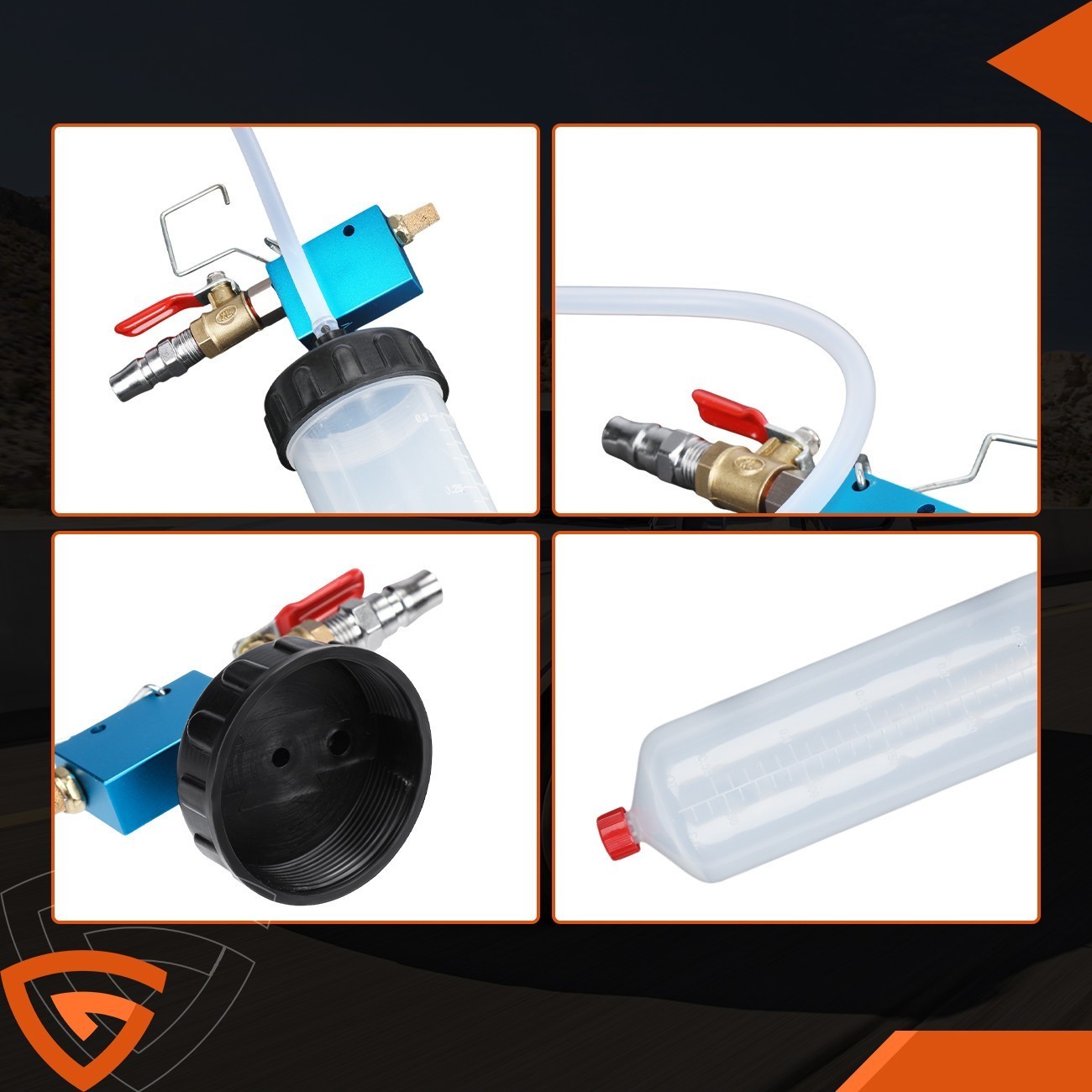 Car Vehicle Vacuum Brake Bleeder Tank Fluid Oil Change Pump Equipment Tool Kit