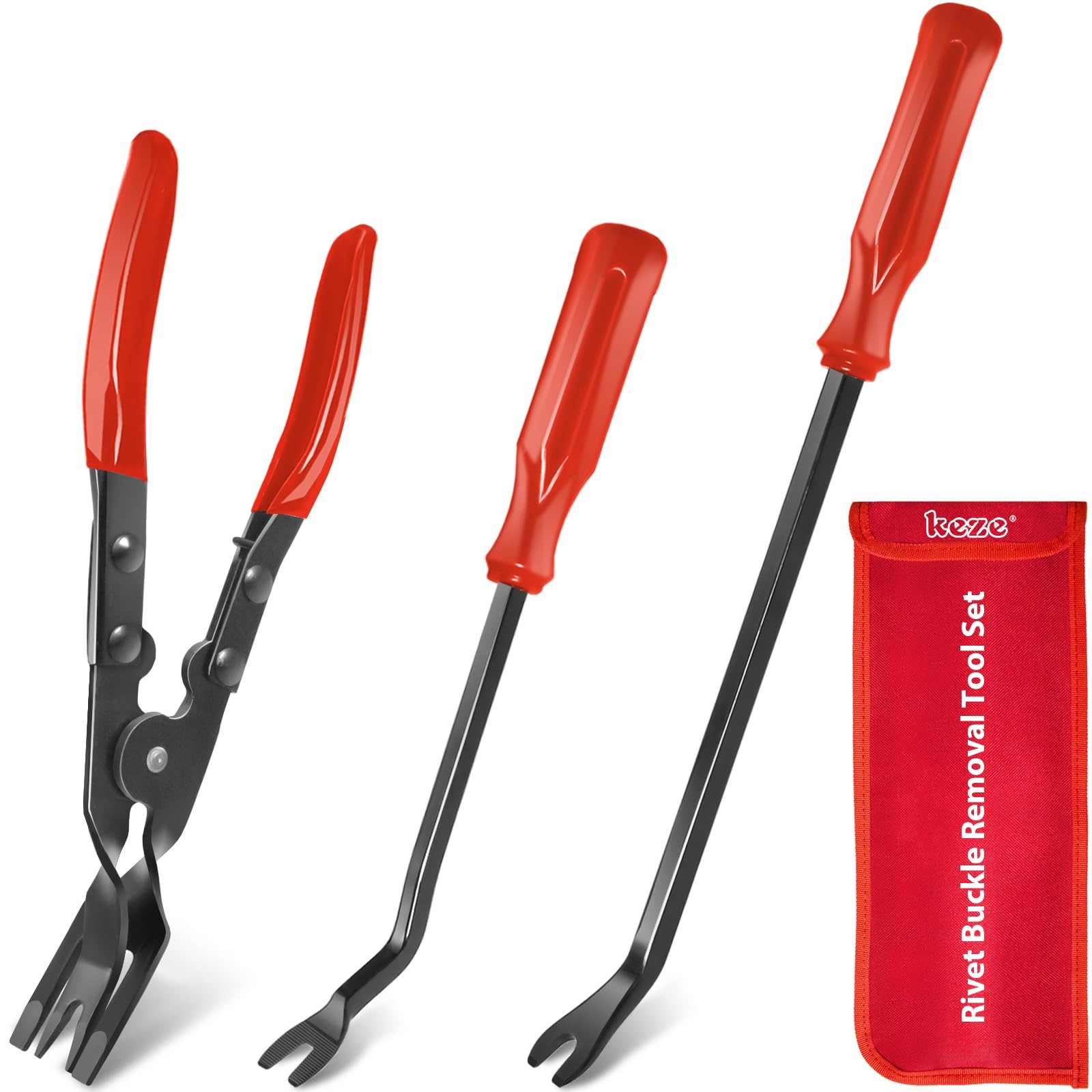 3 Pcs Auto Clip Pliers Set and Fastener Remover,Car Rivet Removal Pry Tool