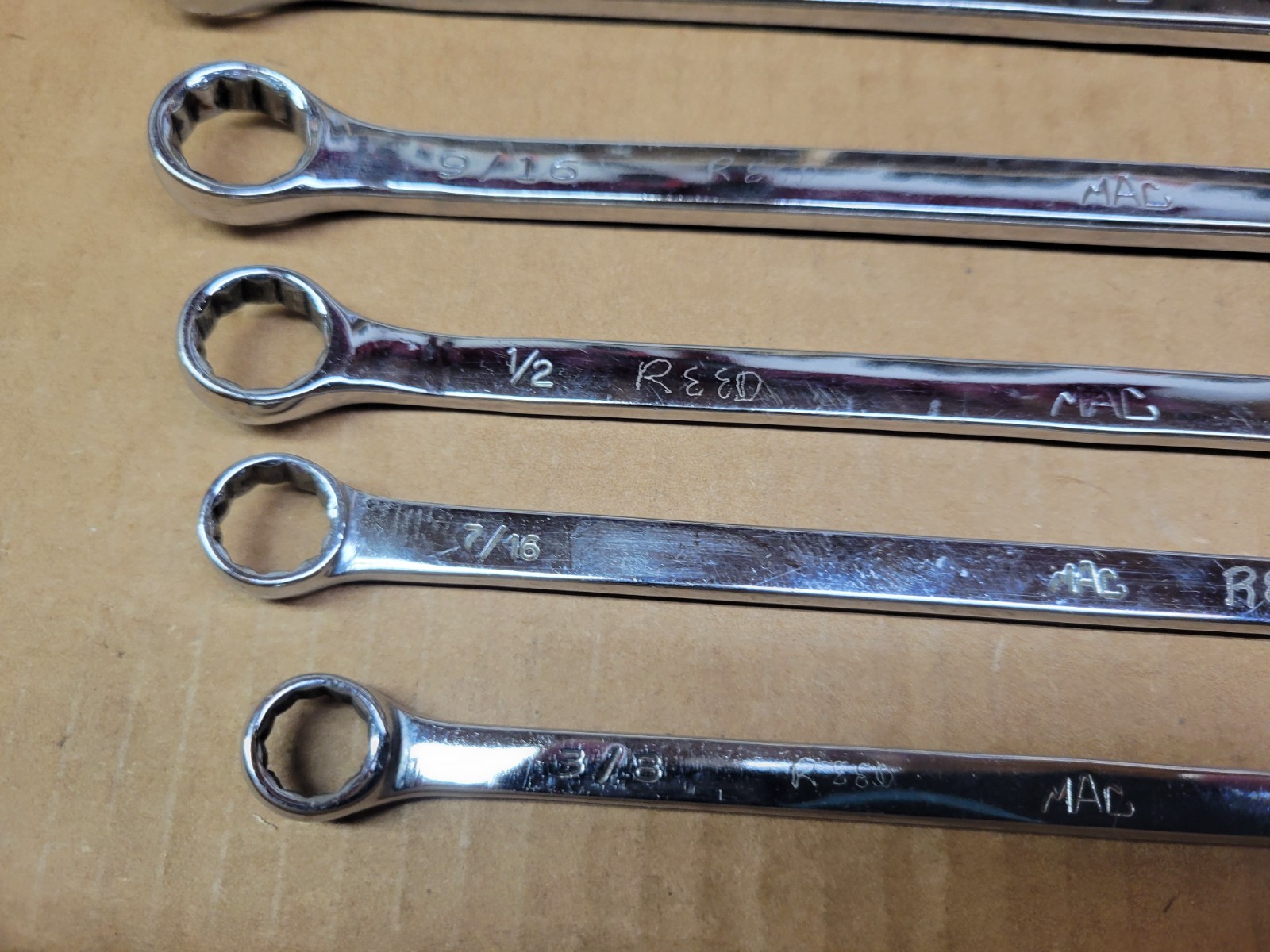 Mac Tools USA 7-Piece SAE Extra Long Combination Wrench Set 3/8 -3/4 CLXXL