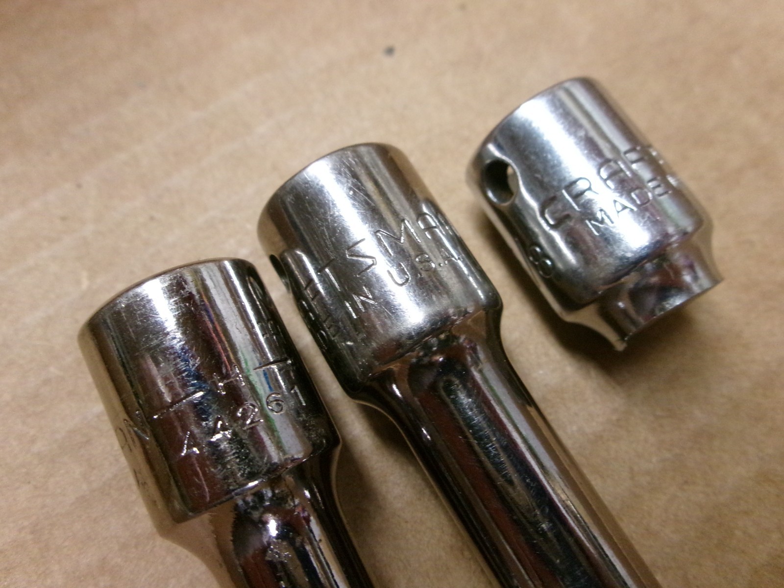 Craftsman USA 3-Piece 3/8″ Drive Stubby Socket Driver Spinner Set (home made)