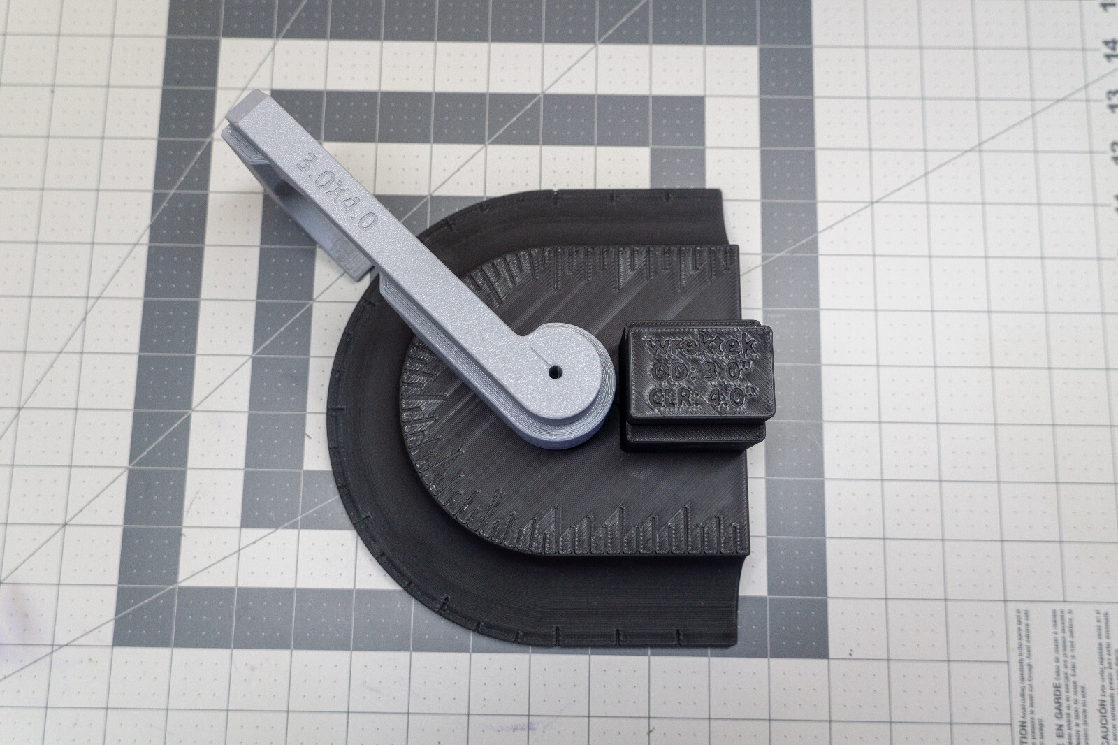 1.75” OD x 2.5” CLR Mandrel Bend Tube Protractor / U Bend Cut Angle Finder Tool
