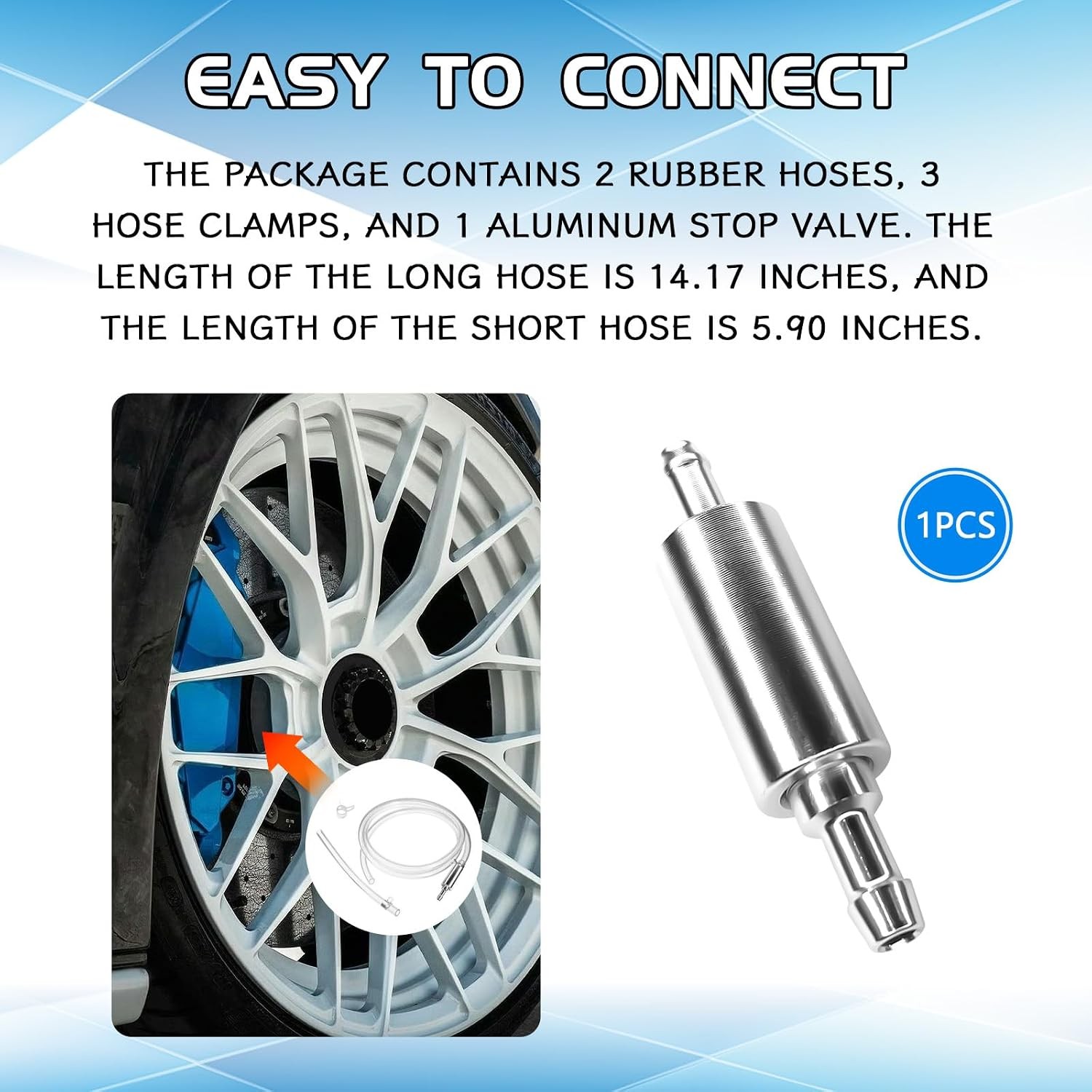 Brake Fluid Bleeder Kit Tube and Check Valve Brake and Clutch Systems