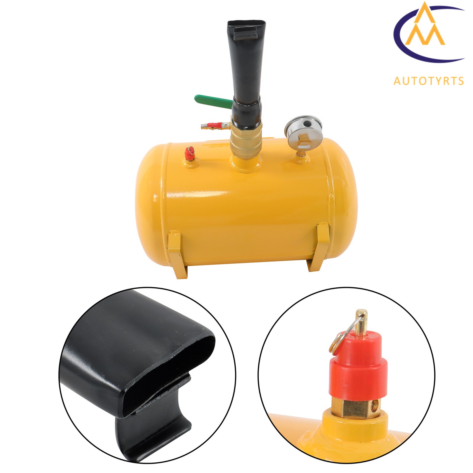 5 Gallon Heavy Duty Air Tire Bead Seater Blaster Seating Tool 145 psi Yellow