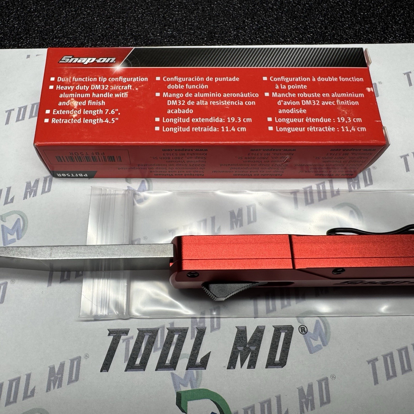 Snap-on Tools NEW RED “OTF” Out The Front Retractable Clip Removal Tool PBFT50R