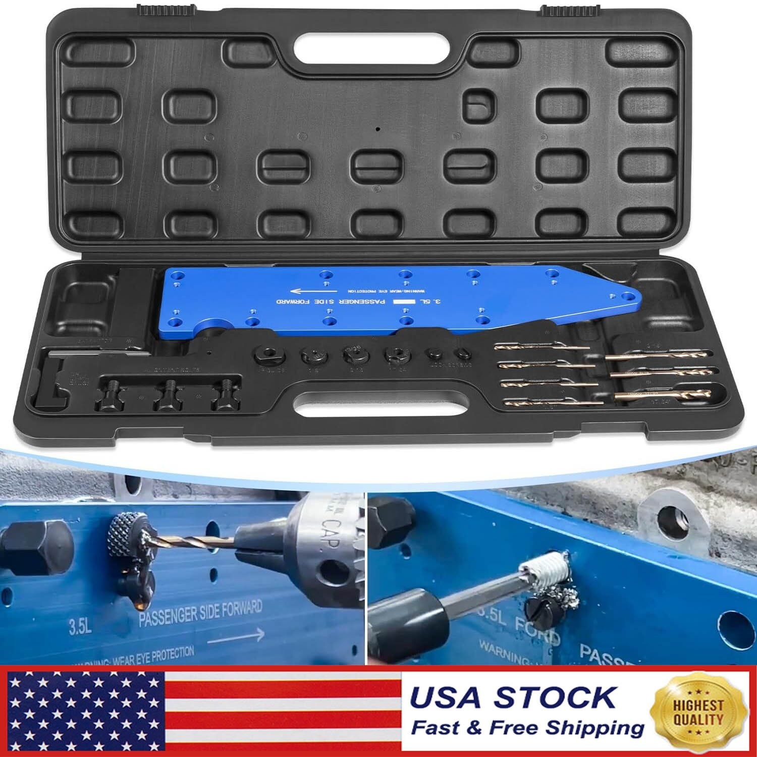 72610 Broken Exhaust Manifold Drill Template Removal Tool for Ford 3.5L Ecoboost