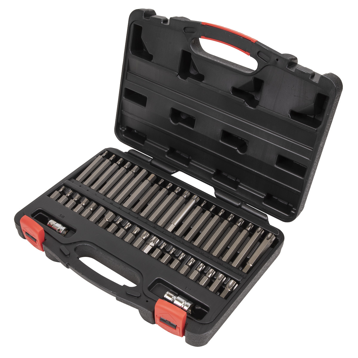 Sealey 42pc 3/8″ & 1/2″ Square Drive TRX-Star Hex Spline Bit Set AK21942P