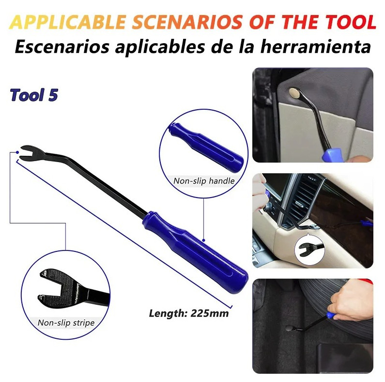 5pcs No‑Scratch Trim Removal Kit – Plastic Pry Tools for Car Panels – NEW