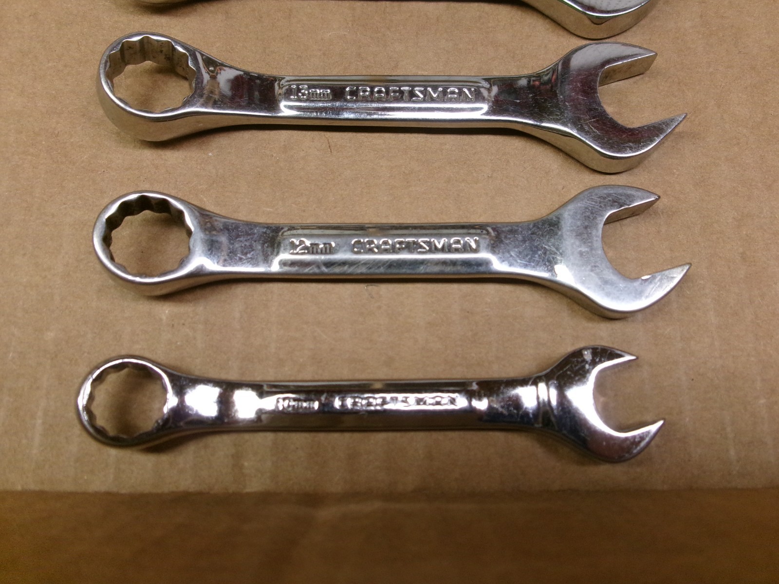 Craftsman Professional 7-Piece Stubby Combination Wrench Set 10-18 MM No 44111