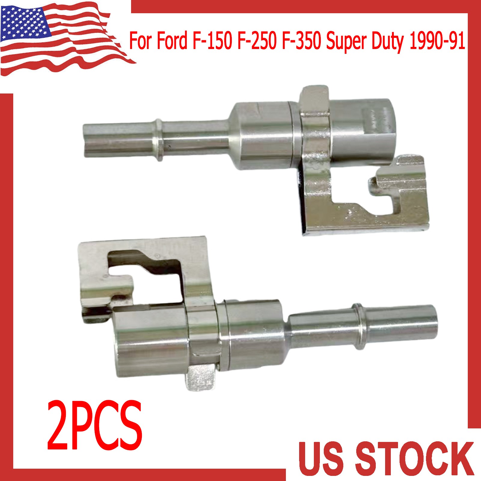 For Ford F-150 Super Duty 1990-91 2× Fuel Line Check Valve Connector 1L3Z9J274BA