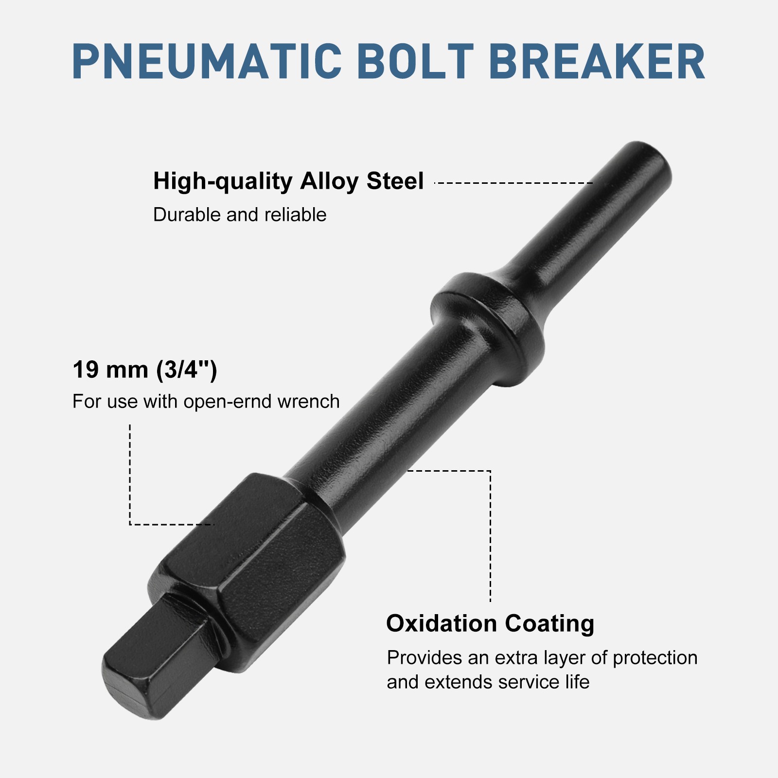 37315 Pneumatic Bolt Breaker Set Air Hammer Socket Adapter 3/8″ 1/2″ Drive Bolt
