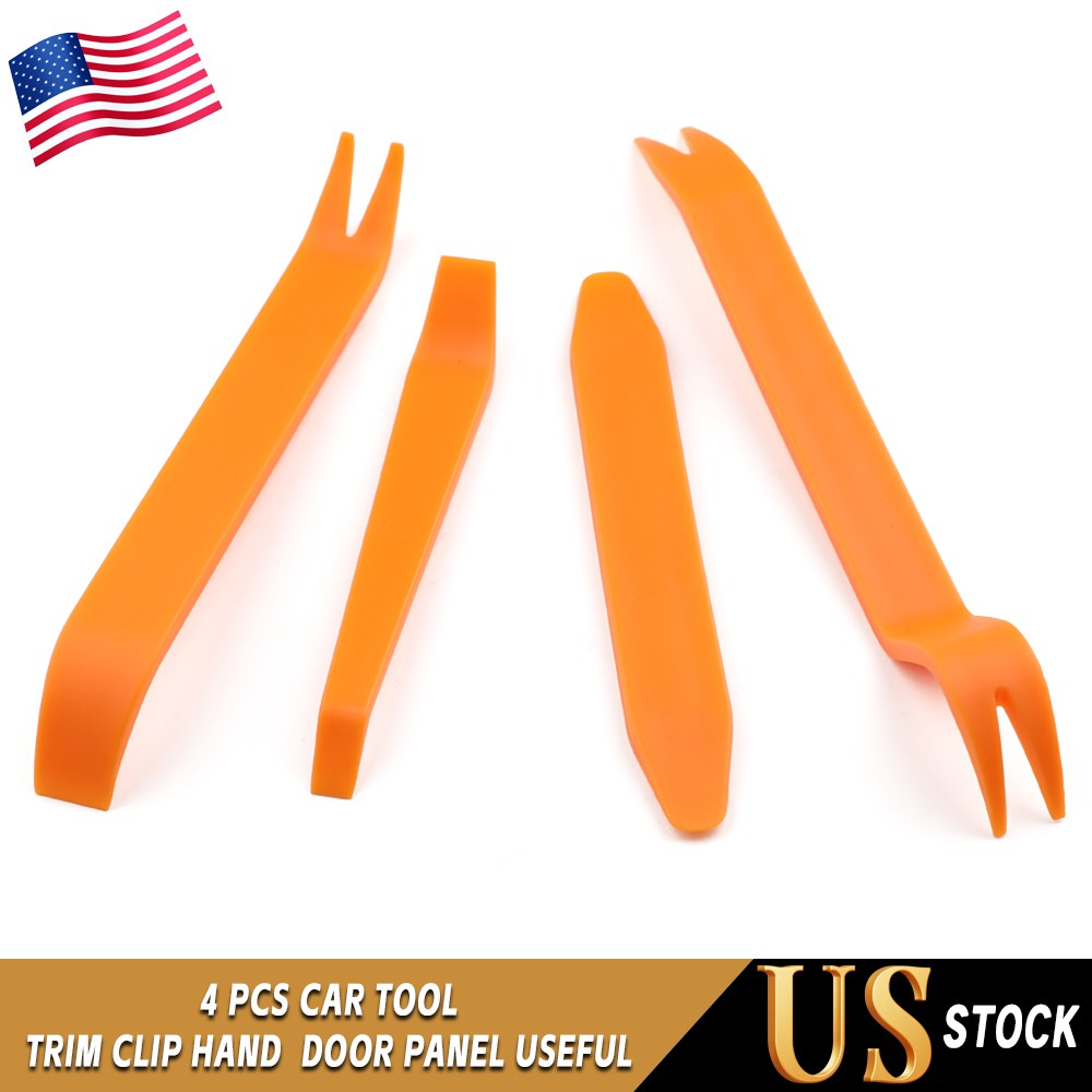 4PCS NEW Car Trim Removal Tool Car Panel Door Dashboard Fastener Remover Pry SET