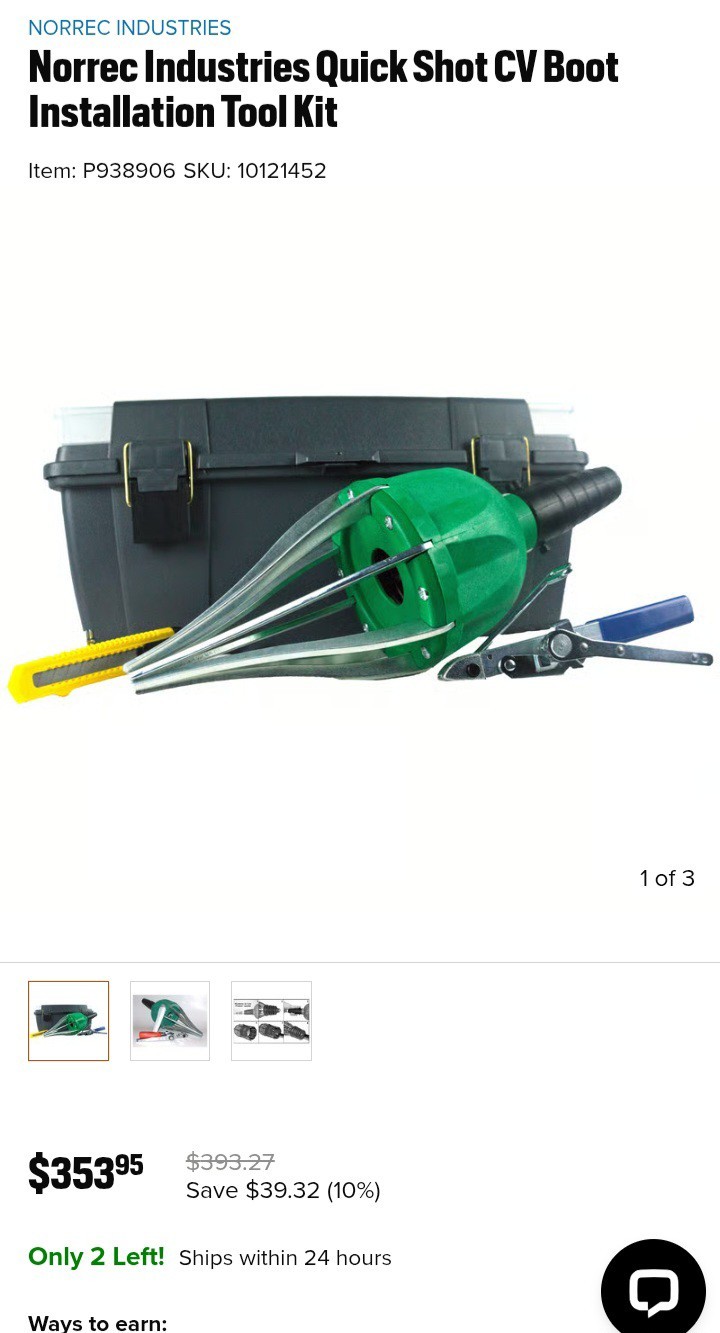 NORREC INDUSTRIES DORMAN 514-030 QUICK SHOT CV BOOT INSTALLATION TOOL KIT