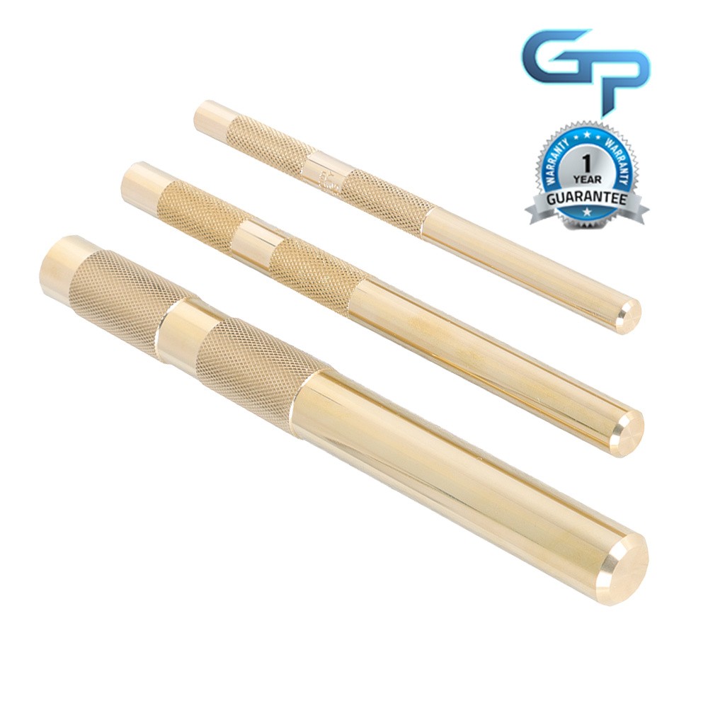 61360 3 Piece Brass Drift Punch Set Tools 3/8″ 1/2″ 3/4″
